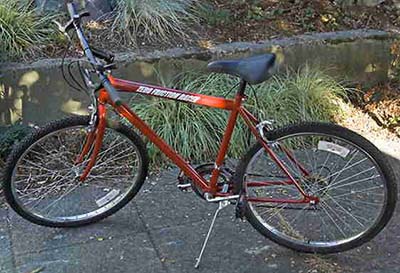 orange pusa zero friction bicycle