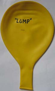 yellow lump balloon - front