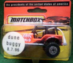 dune buggy toy in its box with a release date sticker - 8/7/96