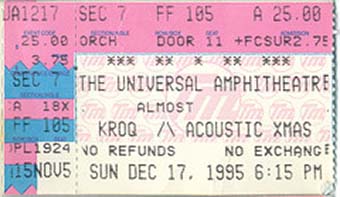 universal ampitheatre 17th december 1995