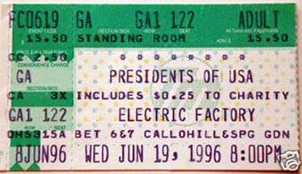 electric factory 19th june 1996