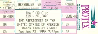 23rd june 1996 ticket stub