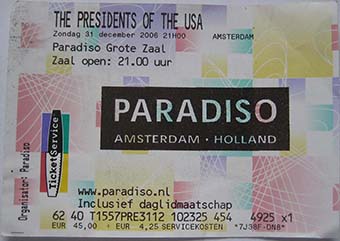amsterdam paradiso 31st december 2006