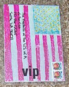 hand-coloured usa flad with pusa fan club address